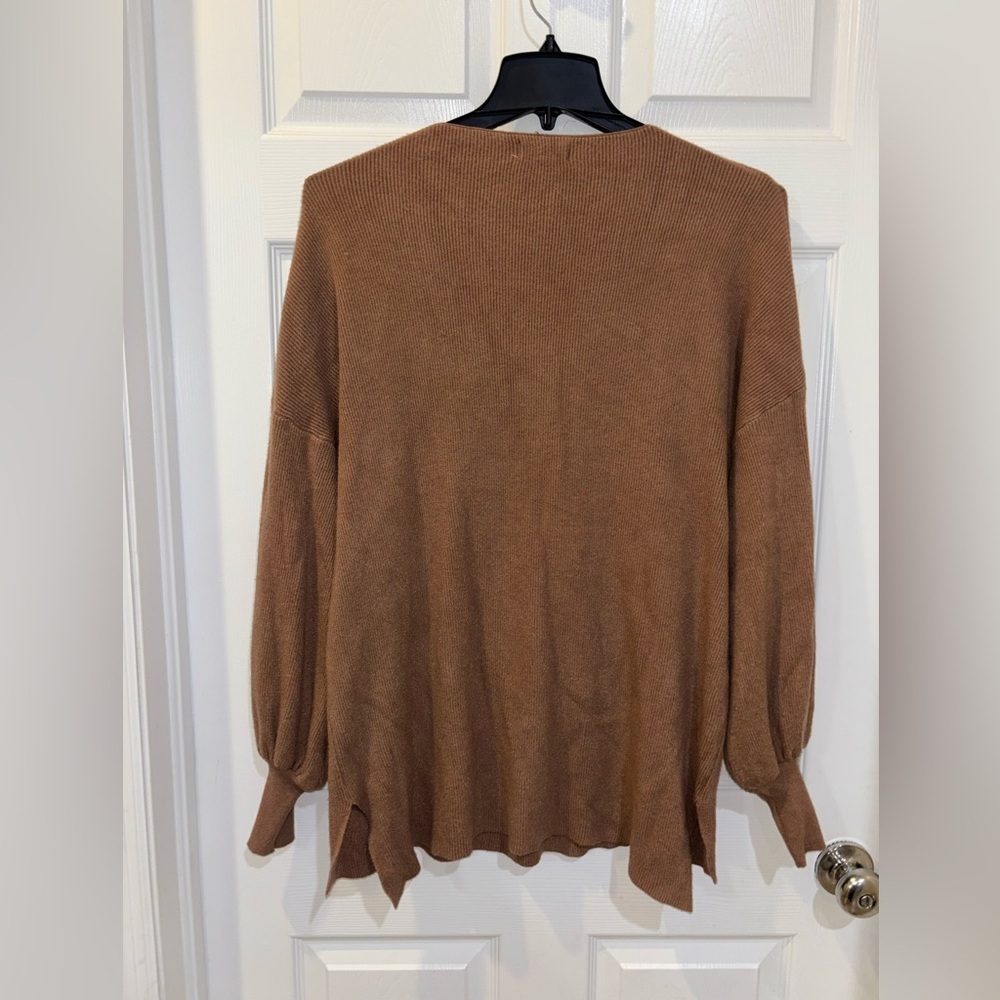 Altar’d State Women’s Knit Long Sleeve Tunic Top Brown Oversized SZL - Picture 4 of 13